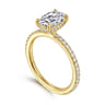 Noa - 14K Yellow Gold Oval Diamond Engagement Ring - 0.45 ct