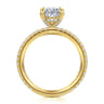 Noa - 14K Yellow Gold Oval Diamond Engagement Ring - 0.45 ct