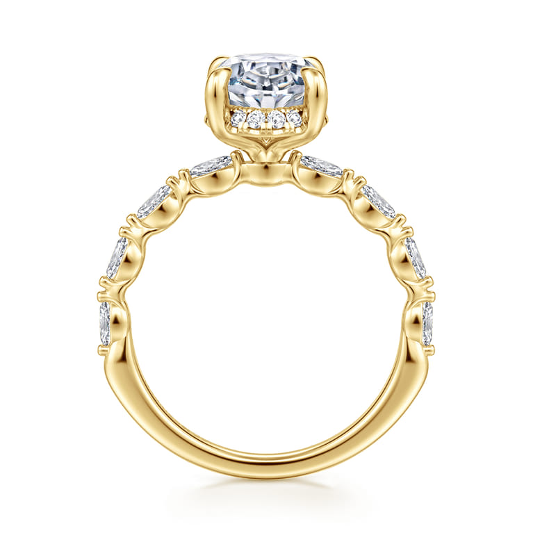 Adeena - 14K Yellow Gold Diamond Engagement Ring - 0.36 ct - Shot 2