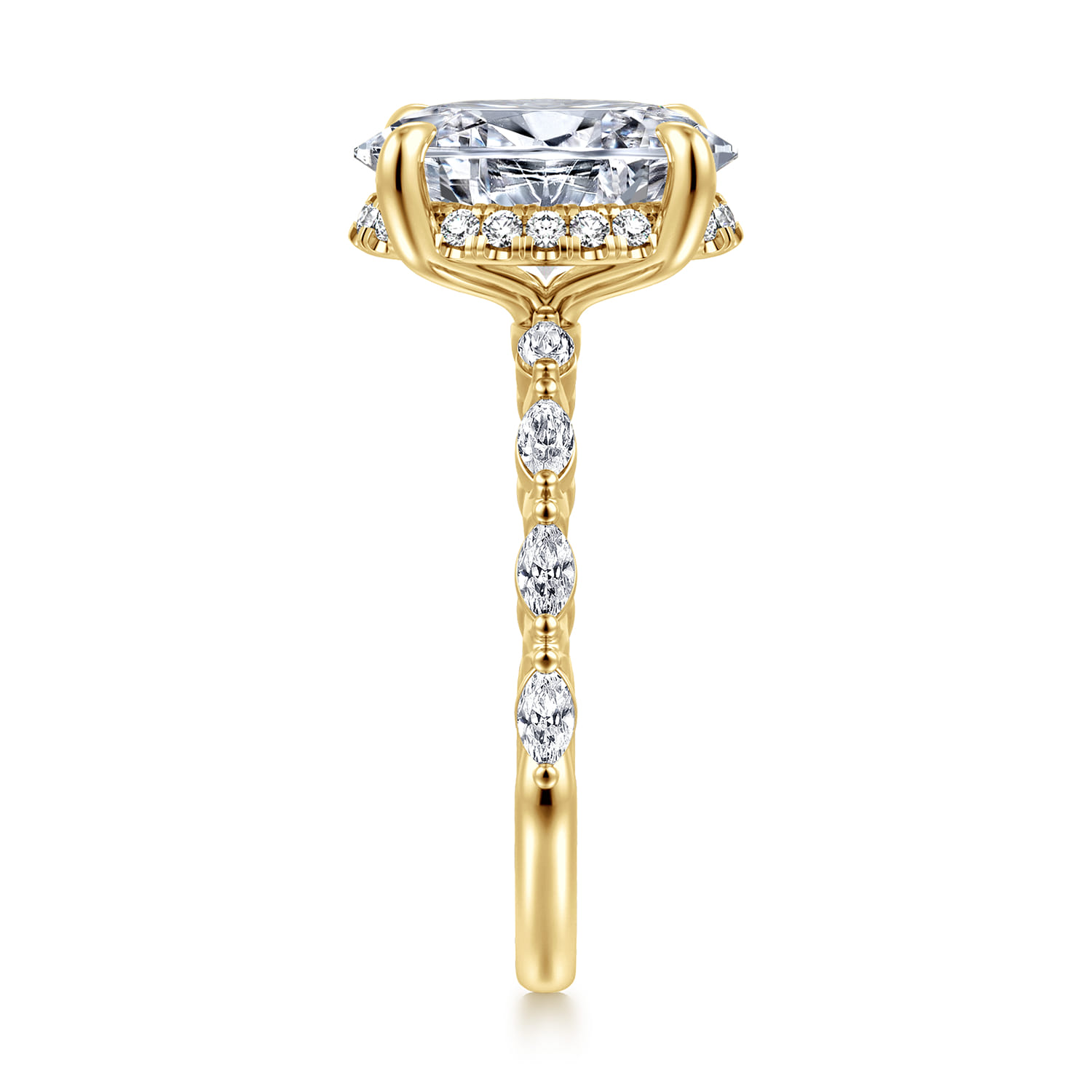 Adeena - 14K Yellow Gold Diamond Engagement Ring - 0.36 ct - Shot 4