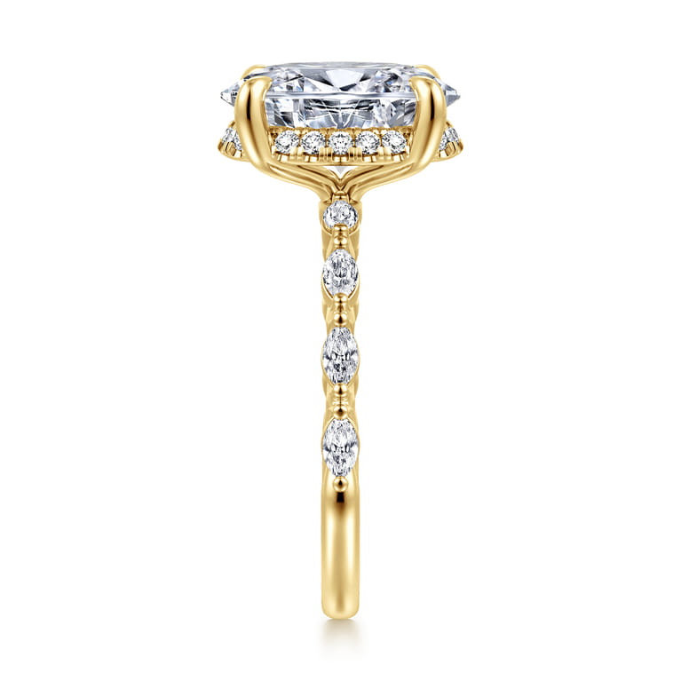Adeena - 14K Yellow Gold Diamond Engagement Ring - 0.36 ct - Shot 4