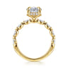 Adeena - 14K Yellow Gold Oval Hidden Halo Diamond Engagement Ring - 0.35 ct