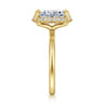 Seattle - 14K Yellow Gold Oval Hidden Halo Diamond Engagement Ring - 0.11 ct