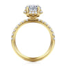 Talisa - 14K Yellow Gold Oval Hidden Halo Diamond Engagement Ring - 0.5 ct