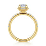 Talisa - 14K Yellow Gold Oval Hidden Halo Diamond Engagement Ring - 0.45 ct