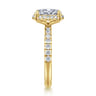 Talisa - 14K Yellow Gold Oval Hidden Halo Diamond Engagement Ring - 0.45 ct