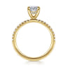 Allison - 14K Yellow Gold Oval Hidden Halo Diamond and Engagement Ring - 0.25 ct