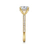 Allison - 14K Yellow Gold Oval Hidden Halo Diamond and Engagement Ring - 0.25 ct