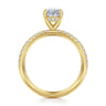 Allison - 14K Yellow Gold Oval Hidden Halo Diamond and Engagement Ring - 0.25 ct