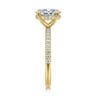 Allison - 14K Yellow Gold Oval Hidden Halo Diamond and Engagement Ring - 0.25 ct