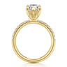Adela - 14K Yellow Gold Pear Shape Hidden Halo Diamond Engagement Ring - 0.4 ct