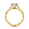 Seine - 14K Yellow Gold Compass Prong Radiant Cut Diamond Engagement Ring - 0.35 ct