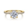 Hart - 14K Yellow Gold Hidden Halo Round Diamond Engagement Ring - 0.25 ct