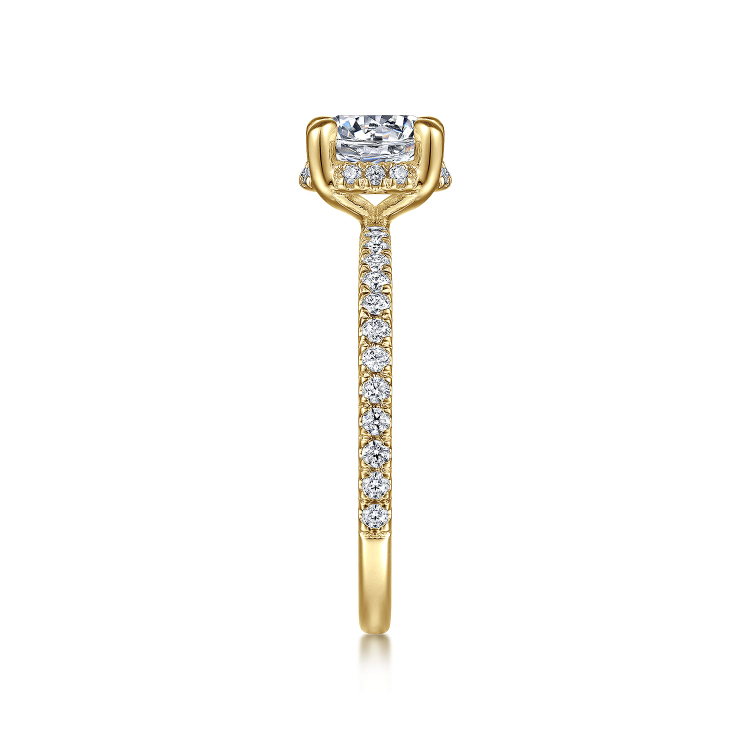 Hart - 14K Yellow Gold Hidden Halo Round Diamond Engagement Ring - 0.25 ct - Shot 5