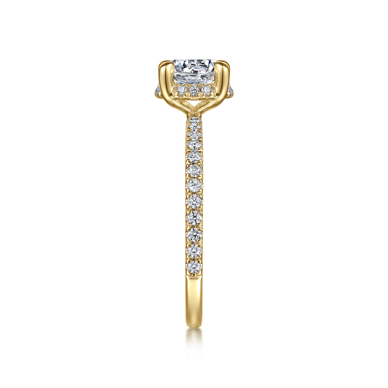 Hart - 14K Yellow Gold Hidden Halo Round Diamond Engagement Ring - 0.25 ct - Shot 5