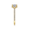 Hart - 14K Yellow Gold Hidden Halo Round Diamond Engagement Ring - 0.25 ct