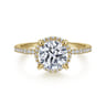 Hart - 14K Yellow Gold Hidden Halo Round Diamond Engagement Ring - 0.3 ct