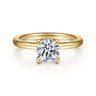 Evelynn - 14K Yellow Gold Round Solitaire Diamond Engagement Ring - 0.04 ct