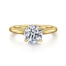 Ericka - 14K Yellow Gold Round Diamond Engagement Ring - 0.12 ct