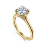 Ericka - 14K Yellow Gold Round Diamond Engagement Ring - 0.12 ct