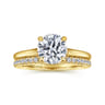 Ericka - 14K Yellow Gold Round Diamond Engagement Ring - 0.12 ct