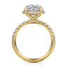 Talisa - 14K Yellow Gold Round Hidden Halo Diamond Engagement Ring - 0.45 ct