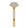 Talisa - 14K Yellow Gold Round Hidden Halo Diamond Engagement Ring - 0.45 ct
