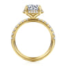 Talisa - 14K Yellow Gold Round Hidden Halo Diamond Engagement Ring - 0.4 ct