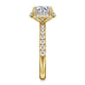 Talisa - 14K Yellow Gold Round Hidden Halo Diamond Engagement Ring - 0.4 ct
