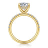Adela - 14K Yellow Gold Round Hidden Halo Diamond Engagement Ring - 0.4 ct