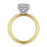 Daniele - 14K White and Yellow Gold Round Solitaire Diamond Engagement Ring - 0.16 ct