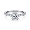 Alina - Platinum Hidden Halo Diamond Engagement Ring - 0.5 ct