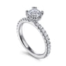 Alina - Platinum Hidden Halo Diamond Engagement Ring - 0.5 ct
