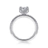 Hart - Platinum Cushion Hidden Halo Diamond Engagement Ring - 0.25 ct