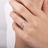 Hart - Platinum Cushion Hidden Halo Diamond Engagement Ring - 0.25 ct