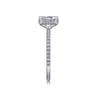 Hart - Platinum Hidden Halo Emerald Cut Diamond Engagement Ring - 0.27 ct