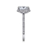 Hart - Platinum Hidden Halo Oval Diamond Engagement Ring - 0.32 ct