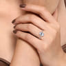 Hart - Platinum Hidden Halo Oval Diamond Engagement Ring - 0.32 ct
