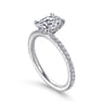 Noa - Platinum Oval Diamond Engagement Ring - 0.42 ct
