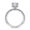 Alina - Platinum Hidden Halo Round Diamond Engagement Ring - 0.51 ct