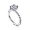 Hart - Platinum Hidden Halo Round Diamond Engagement Ring - 0.25 ct