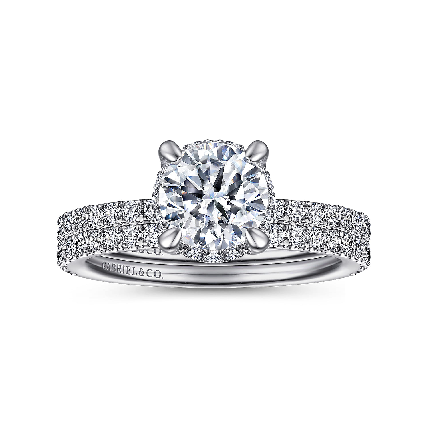 Hart - Platinum Hidden Halo Round Diamond Engagement Ring - 0.25 ct - Shot 4