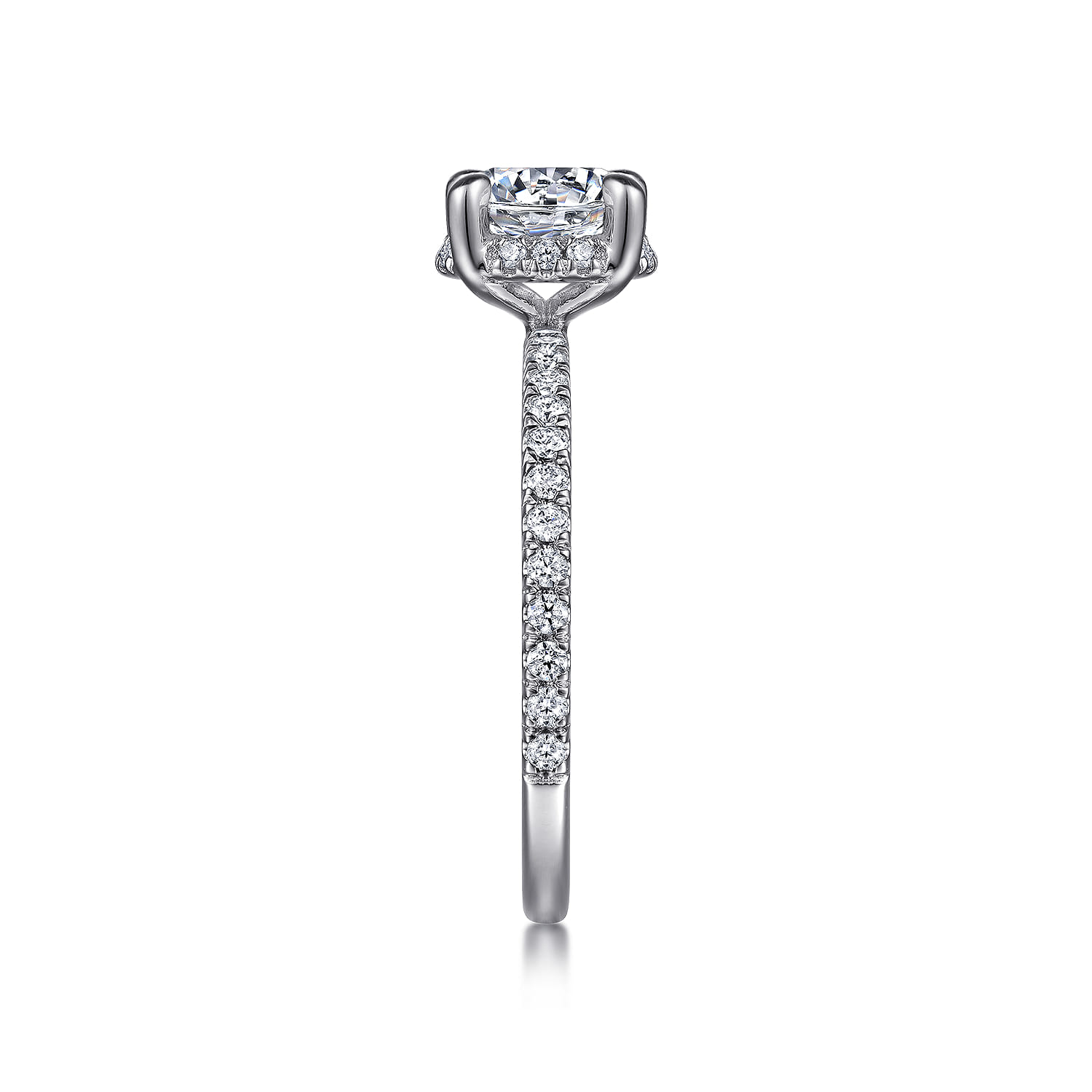 Hart - Platinum Hidden Halo Round Diamond Engagement Ring - 0.25 ct - Shot 5