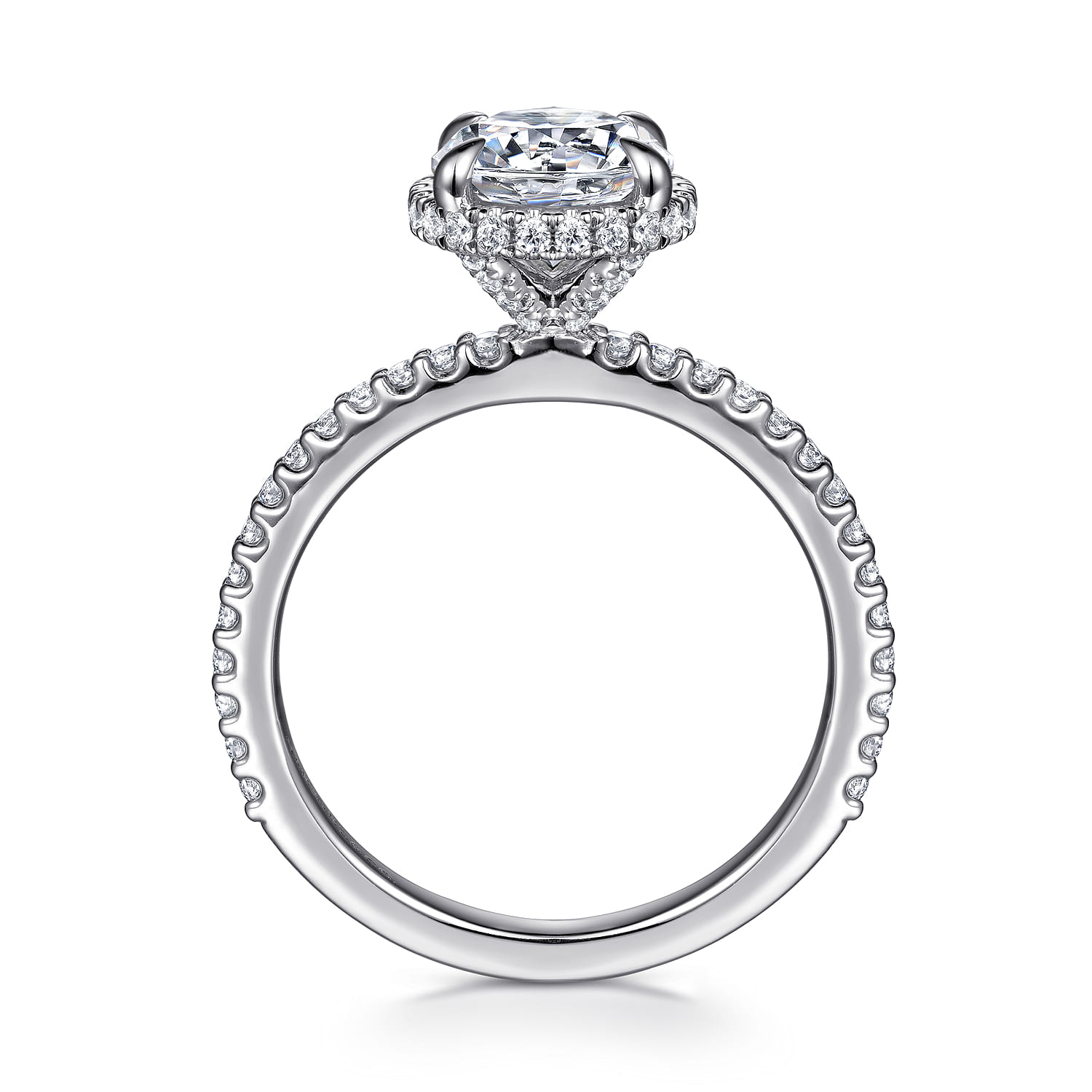 Senne - Platinum Round Diamond Engagement Ring - 0.4 ct - Shot 2