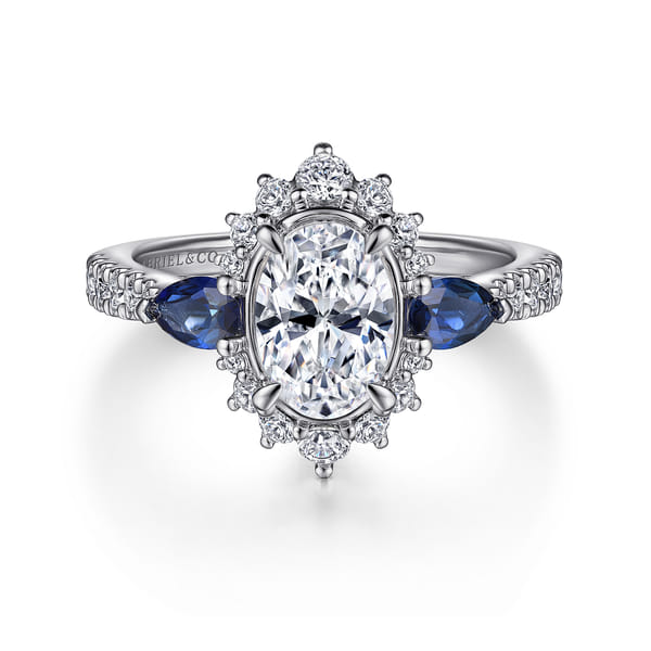 oval vs. round cut engagement ring Oval-Cut Engagement Ring