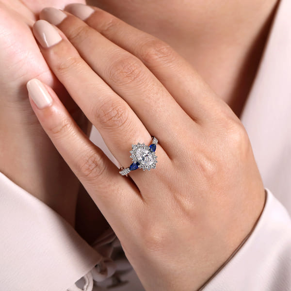 oval vs. round cut engagement ring Oval-Cut Engagement Ring