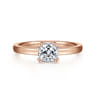 Paula - 14K Rose Gold Cushion Cut Diamond Engagement Ring
