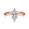 Paula - 14K Rose Gold Marquise Shape Diamond Engagement Ring