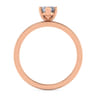 Paula - 14K Rose Gold Marquise Shape Diamond Engagement Ring