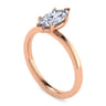 Paula - 14K Rose Gold Marquise Shape Diamond Engagement Ring